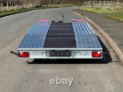 CAR TRANSPORTER TRAILER 14,7ft x 7f TWIN AXLE ALKO 2700KG TRAILER BEAVERTAIL