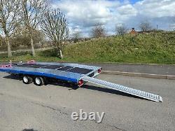 CAR TRANSPORTER TRAILER 14,7ft x 7f TWIN AXLE ALKO 2700KG TRAILER BEAVERTAIL