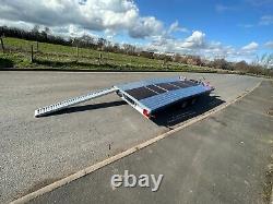 CAR TRANSPORTER TRAILER 14,7ft x 7f TWIN AXLE ALKO 2700KG TRAILER BEAVERTAIL