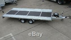 CAR TRANSPORTER TRAILER 16FT X 7FT TWIN AXLE BRAKED 5m x 2,1m 3000KG
