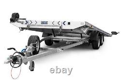 CAR TRANSPORTER TRAILER 2700KG TWIN AXLE FLATBED 15 FT X 6,7 FT with LED LIGHT
