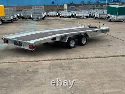 CAR TRANSPORTER TRAILER 4,5m x 2,1 2700KG TWIN AXLE AL-KO CAR TRAILER BEAVERTAIL