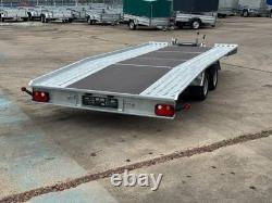 CAR TRANSPORTER TRAILER 4,5m x 2,1 2700KG TWIN AXLE AL-KO CAR TRAILER BEAVERTAIL