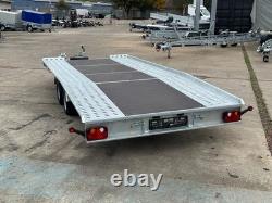 CAR TRANSPORTER TRAILER 4,5m x 2,1 2700KG TWIN AXLE AL-KO CAR TRAILER BEAVERTAIL