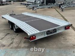 CAR TRANSPORTER TRAILER 4,5m x 2,1 2700KG TWIN AXLE AL-KO CAR TRAILER BEAVERTAIL
