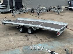 CAR TRANSPORTER TRAILER 4,5m x 2,1 2700KG TWIN AXLE AL-KO CAR TRAILER BEAVERTAIL