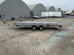 CAR TRANSPORTER TRAILER 4,5m x 2,1 2700KG TWIN AXLE AL-KO CAR TRAILER BEAVERTAIL