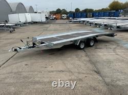 CAR TRANSPORTER TRAILER 4,5m x 2,1 2700KG TWIN AXLE AL-KO CAR TRAILER BEAVERTAIL