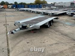 CAR TRANSPORTER TRAILER 4,5m x 2,1 2700KG TWIN AXLE AL-KO CAR TRAILER BEAVERTAIL