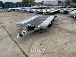 CAR TRANSPORTER TRAILER 4,5m x 2,1 2700KG TWIN AXLE AL-KO CAR TRAILER BEAVERTAIL