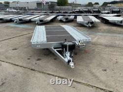 CAR TRANSPORTER TRAILER 4,5m x 2,1 2700KG TWIN AXLE AL-KO CAR TRAILER BEAVERTAIL