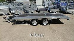 CAR TRANSPORTER TRAILER 5m x 2,1 3000KG TWIN AXLE AL-KO CAR TRAILER BEAVERTAIL