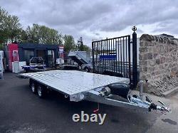 CAR TRANSPORTER TRAILER ALUMINIUM 16FT X 7FT TWIN AXLE BRAKED 5m x 2,1m 3000KG