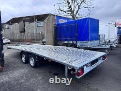 CAR TRANSPORTER TRAILER ALUMINIUM 16FT X 7FT TWIN AXLE BRAKED 5m x 2,1m 3000KG