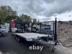 CAR TRANSPORTER TRAILER ALUMINIUM 16FT X 7FT TWIN AXLE BRAKED 5m x 2,1m 3000KG