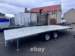 CAR TRANSPORTER TRAILER ALUMINIUM 16FT X 7FT TWIN AXLE BRAKED 5m x 2,1m 3000KG