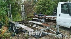 CAR TRANSPORTER TRAILER RECOVERY TWIN AXLE LEAF SPRINGS 4 WHEEL 13x6ft