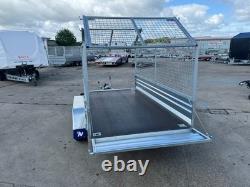 Cage Car Trailer 10x5 twin axle braked 1300kg 294cm x 143cm Mesh Trailer AL-KO