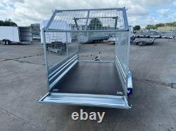 Cage Car Trailer 10x5 twin axle braked 1300kg 294cm x 143cm Mesh Trailer AL-KO