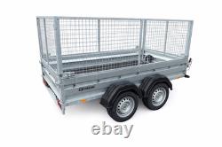 Cage Trailer 8x4 Twin Axle Unbraked 750kg Car Trailer ALKO Suspension LED lights