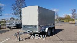 Canvas Cover 4 Car Trailer 8x4 Twin Axle Unbraked 750kg + Free Trailer