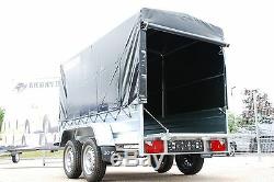 Canvas Cover 4 Twin Axle Car Trailer 8x4 Class 750kg Flatbed + Free Car Trailer