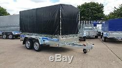 Canvas Cover 4 Twin Axle Car Trailer 8x4 Class 750kg Flatbed + Free Car Trailer