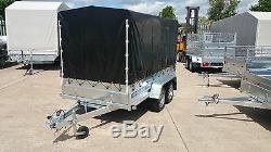 Canvas Cover 4 Twin Axle Car Trailer 8x4 Class 750kg Flatbed + Free Car Trailer