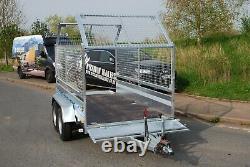 Car Cage Mesh Trailer 10x5 For Sale Twin Axle 1.3t High Sides Trailer Braked