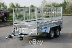 Car Cage Mesh Trailer 10x5 Twin Axle 2700kg High Mesh Sides Trailer Braked