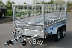 Car Cage Mesh Trailer 10x5 Twin Axle 2700kg High Mesh Sides Trailer Braked