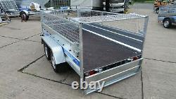 Car Cage Trailer 10ft X 5ft Twin Axle 750kg Mgw Car Trailer Mesh Sides Trailer