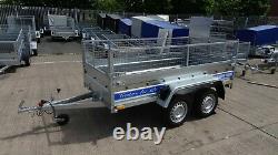 Car Cage Trailer 7x4 Twin Axle 750kg Flatbed Unbraked Trailer