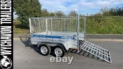 Car Cage Trailer 7x4 Twin Axle 750kg Unbraked Al-ko Suspension Trailer Ramp