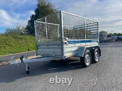 Car Cage Trailer 7x4 Twin Axle 750kg Unbraked Al-ko Suspension Trailer Ramp