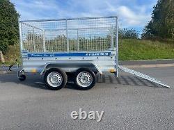 Car Cage Trailer 7x4 Twin Axle 750kg Unbraked Al-ko Suspension Trailer Ramp