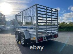 Car Cage Trailer 7x4 Twin Axle 750kg Unbraked Al-ko Suspension Trailer Ramp