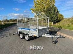 Car Cage Trailer 7x4 Twin Axle 750kg Unbraked Al-ko Suspension Trailer Ramp