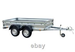 Car Cage Trailer 8x4 Twin Axle Unbraked 750kg Car Trailer AL-KO Suspension