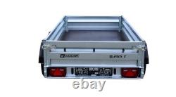 Car Cage Trailer 8x4 Twin Axle Unbraked 750kg Car Trailer AL-KO Suspension