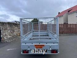 Car Trailer 10ft x 5ft Twin Axle 2700kg with Mesh Sides Braked