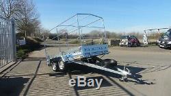 Car Trailer 10ftx5ft Twin Axle Unbraked 750kg Al-ko Box Trailer High Cover 5,9ft