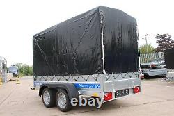 Car Trailer 10x5 twin axle braked 1300kg 294cm x 143cm Box Trailer