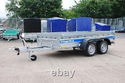 Car Trailer 10x5 twin axle braked 1300kg 294cm x 143cm Box Trailer