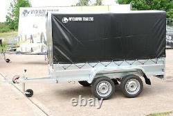 Car Trailer 2,65 X 1,25 Twin Axle Al-ko Canvas Cover Box Trailer 750kg Brand New