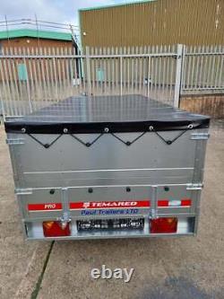 Car Trailer 263cm x 125cm Twin Axle 750kg Solid Sides Top Cover
