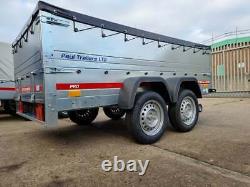 Car Trailer 263cm x 125cm Twin Axle 750kg Solid Sides Top Cover