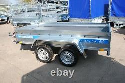 Car Trailer 7x4 Twin Axle 750kg Flatbed Unbraked Trailer