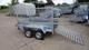 Car Trailer 8.7ft X 4ft 750kg Twin Axle Flatbed 800mm Cage Mesh Tail Ramp