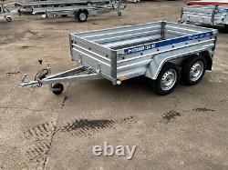 Car Trailer 8ft X 4ft 750kg Twin Axle Flatbed 600mm Cage Mesh Al-ko Suspension